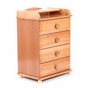 Комод узкий с пеленальным столиком Лель БИ 888, натуральный бук (Лель, LIEL_БИ 888_натуральный бук)